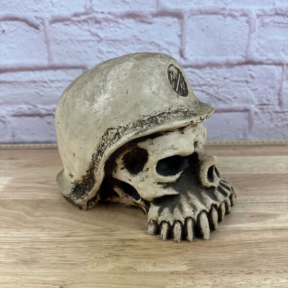 Metal Mulisha Life Size Skull Made 9/12/2011. Cracked. 7" Tall - Picture 2 of 10